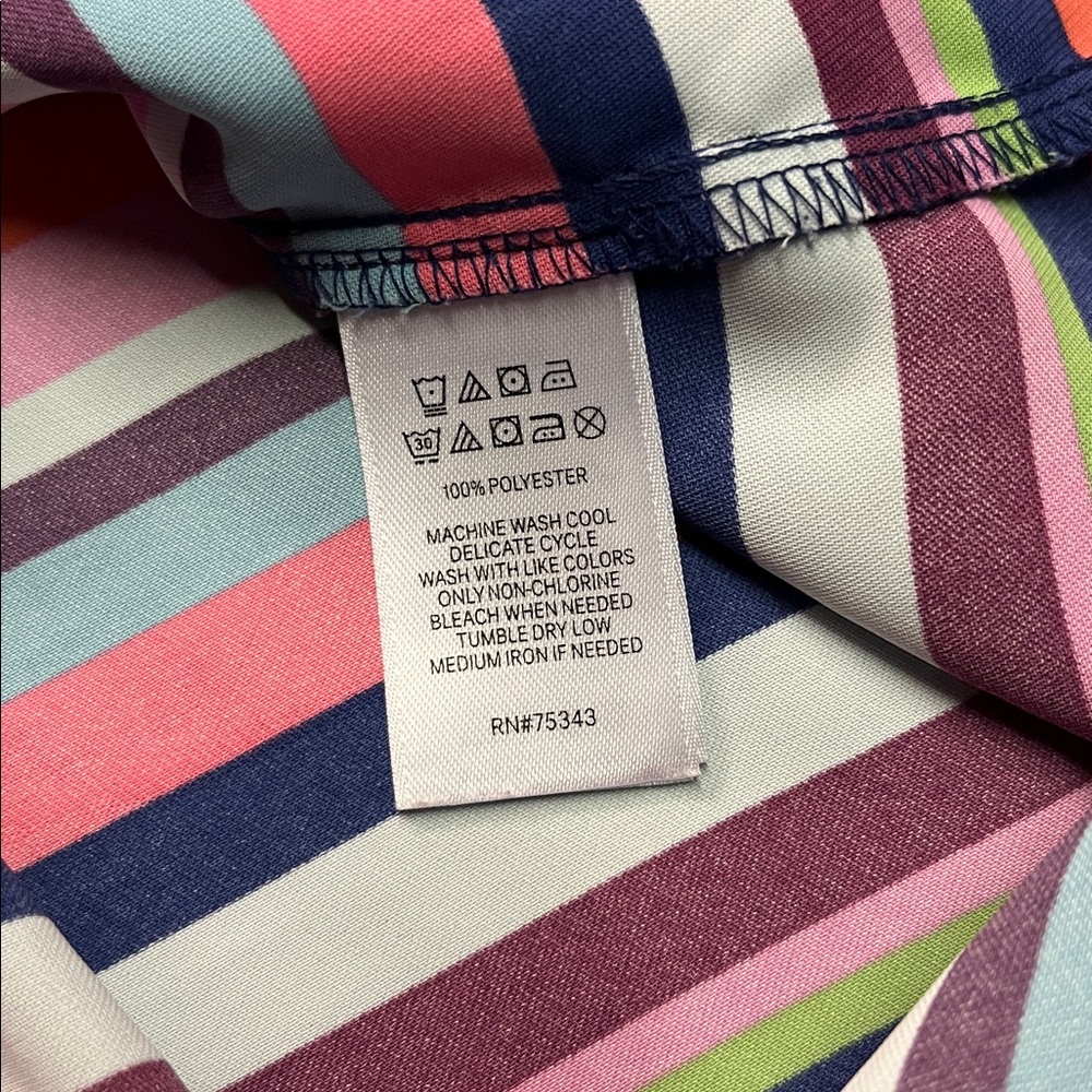 Cynthia Rowley Multicolor Striped Short Sleeve Shift Dress - Picture 16 of 16